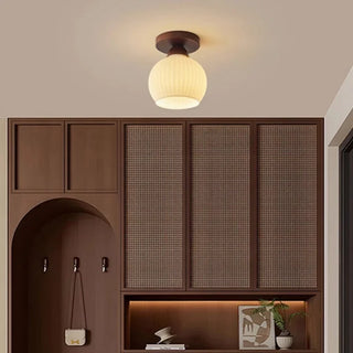 Celako™ Opalin Ceiling Light | White Glass Vintage Living Room Lighting