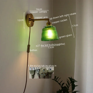Celako™ Aokiri Wall Light | Green Glass Living Room Lighting