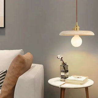 Celako™ Terralune Pendant Light | Yellow Travertine Dining Room Lighting