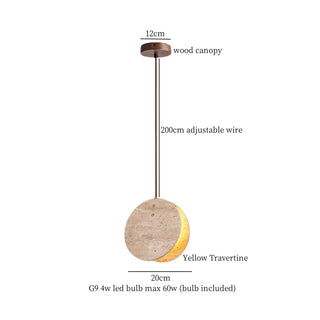 Celako™ Aurecava Pendant Light | Yellow Travertine Dining Room Lighting
