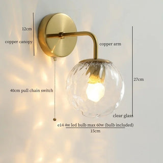 Celako™ Vitrelli Wall Light | Copper Bedroom Lighting