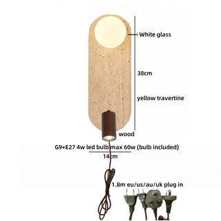 Celako™ Clario Wall Light | Travertine Hallway Lighting