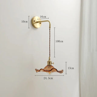 Celako™ Ambrien Wall Light | Amber Glass Living Room Lighting