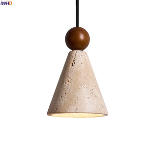 Celako™ Luteola Pendant Light | Yellow Travertine Bedroom Lighting