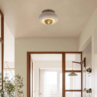 Celako™ Ishari Ceiling Light | Yellow Travertine Dining Room Lighting