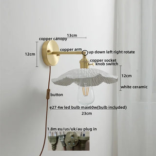 Celako™ Arcuza Wall Light | Copper Bedroom Lighting
