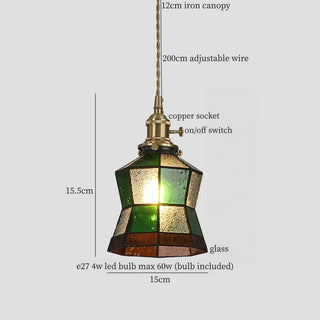 Celako™ Cineris Pendant Light | Grey Glass Bedroom Lighting