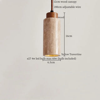 Celako™ Igneous Pendant Light | Yellow Travertine Dining Room Lighting