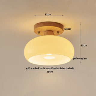 Celako™ Auvora Ceiling Light | Copper Glass Wood Kitchen Island Lighting