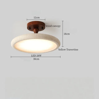 Plafonnier Celako™ Lucivertine | Travertin Jaune Style Moderne
