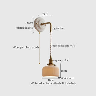 Celako™ Striora Wall Light | Ceramic Bedroom Lighting