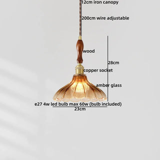 Celako™ Succinum Pendant Light | Glass Vintage Bedroom Lighting