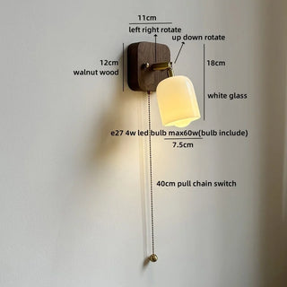 Celako™ Elara Wall Light | Walnut Wood Hallway Lighting