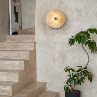 Celako™ Calizzo Wall Light | Yellow Travertine Bedroom Lighting