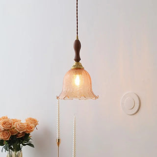 Celako™ Craquel Pendant Light | Amber Glass Kitchen Island Lighting
