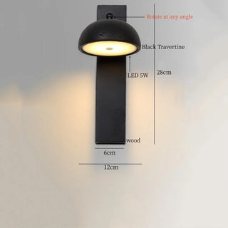 Celako™ Tarvion Wall Light | Black Travertine Wabi Sabi Modern Kitchen Island Lighting