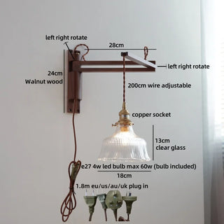 Celako™ Vitrel Wall Light | Glass Bedroom Lighting