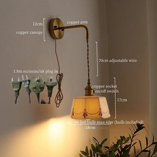 Celako™ Kaolita Wall Light | Ceramic Japan Style