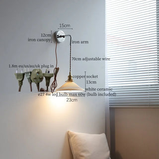 Celako™ Ceraluna Wall Light | White Ceramic Living Room Lighting
