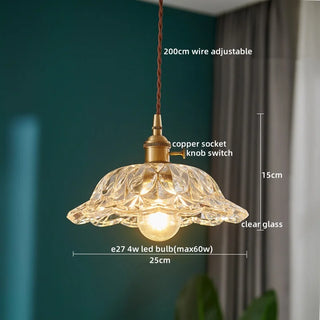 Celako™ Cuprova Pendant Light | Glass Copper Kitchen Island Lighting