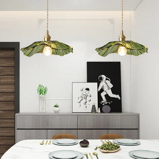 Celako™ Celadelle Pendant Light | Green Glass French Vintage Kitchen Island Lighting