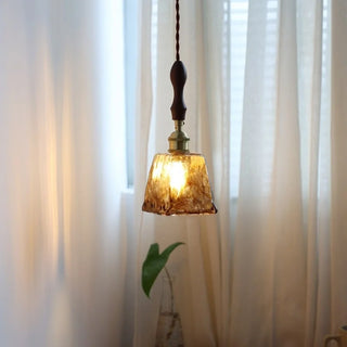 Celako™ Aurella Pendant Light | Amber Glass Dining Room Lighting