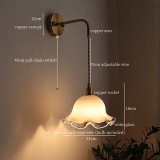 Celako™ Opalier Wall Light | Glass Vintage Living Room Lighting