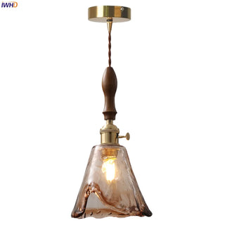Celako™ Emberlin Pendant Light | Amber Glass Kitchen Island Lighting