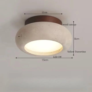Celako™ Amberine Ceiling Light | Yellow Travertine Kitchen Island Lighting