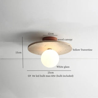 Celako™ Traverna Ceiling Light | Yellow Travertine Kitchen Island Lighting