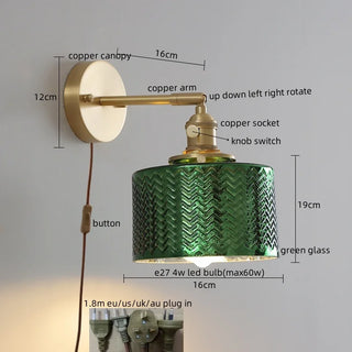 Celako™ Lunore Wall Light | Glass Bedroom Lighting