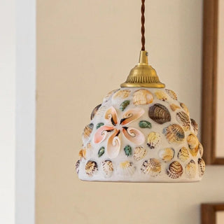Celako™ Nacrela Pendant Light | Resin And Shell Bedroom Lighting