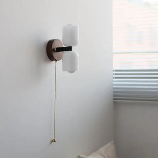 Celako™ Elara Wall Light | Walnut Wood Hallway Lighting