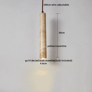 Celako™ Tiverno Pendant Light | Yellow Travertine Wabi Sabi Style Bedroom Lighting