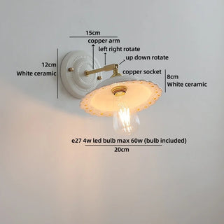 Celako™ Cerara Wall Light | Ceramic Bedroom Lighting