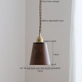 Celako™ Kaede Pendant Light | Wood Japan Wabi Sabi Bedroom Lighting