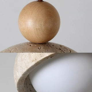 Celako™ Traluna Wall Light | Yellow Travertine Living Room Lighting
