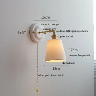 Celako™ Auramic Wall Light | Ceramic Bedside Lighting