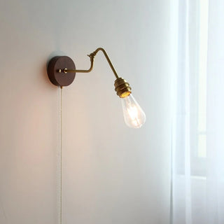 Celako™ Arcura Wall Light | Copper Glass Bedroom Lighting