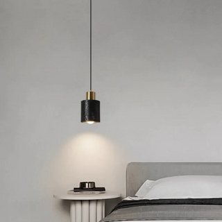 Celako™ Trivora Pendant Light | Black Travertine Bedroom Lighting