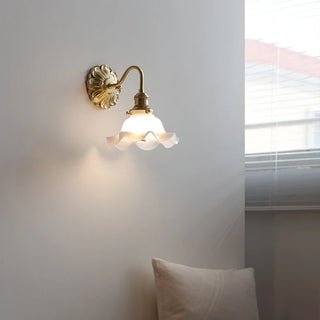 Celako™ Vitrose Wall Light | Brass Bedside Lighting