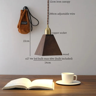 Celako™ Kaede Pendant Light | Wood Japan Wabi Sabi Bedroom Lighting