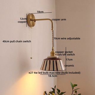Celako™ Maiolica Wall Light | Glazed Ceramic Kitchen Island Lighting