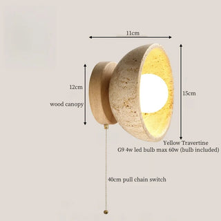 Celako™ Travonoir Wall Light | Black Travertine Kitchen Island Lighting