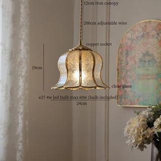 Celako™ Cuvetra Pendant Light | Glass French Vintage Bedroom Lighting
