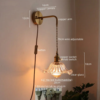 Celako™ Aurien Wall Light | Glass Bedroom Lighting