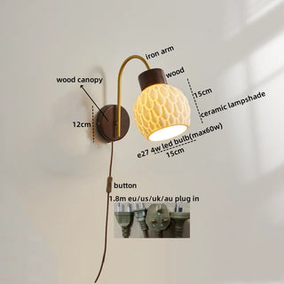 Celako™ Lutina Wall Light | Ceramic Nordic Living Room