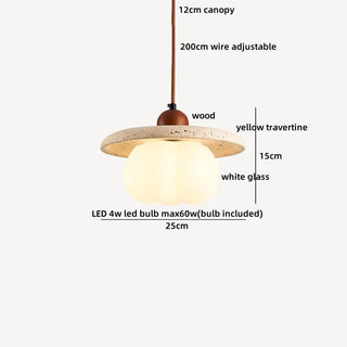 Celako™ Tavero Pendant Light | Yellow Travertine Kitchen Island Lighting
