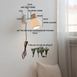 Celako™ Ceranox Wall Light | Ceramic Bedroom Lighting