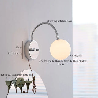 Celako™ Opalux Wall Light | Glass Bedroom Lighting